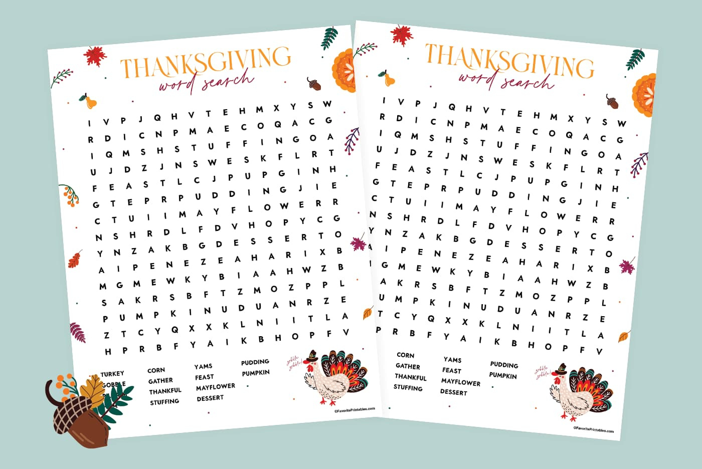 Thanksgiving Word Search, Free Printable For Kids! - Favorite intended for Free Printable Thanksgiving Word Search