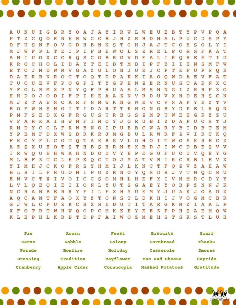 Thanksgiving Word Searches | Printabulls for Printable Thanksgiving Word Search Hard