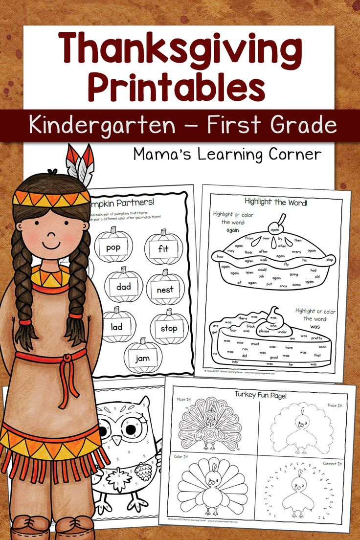 Thanksgiving Worksheets For Kindergarten And First Grade in Thanksgiving 1st Grade Worksheets