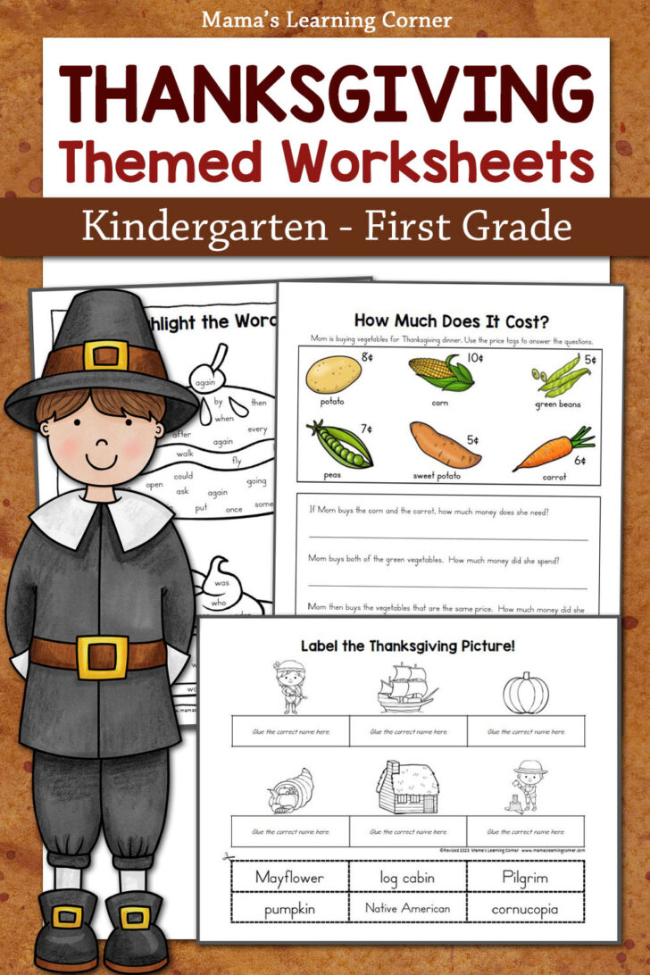 Thanksgiving Worksheets 1st Grade