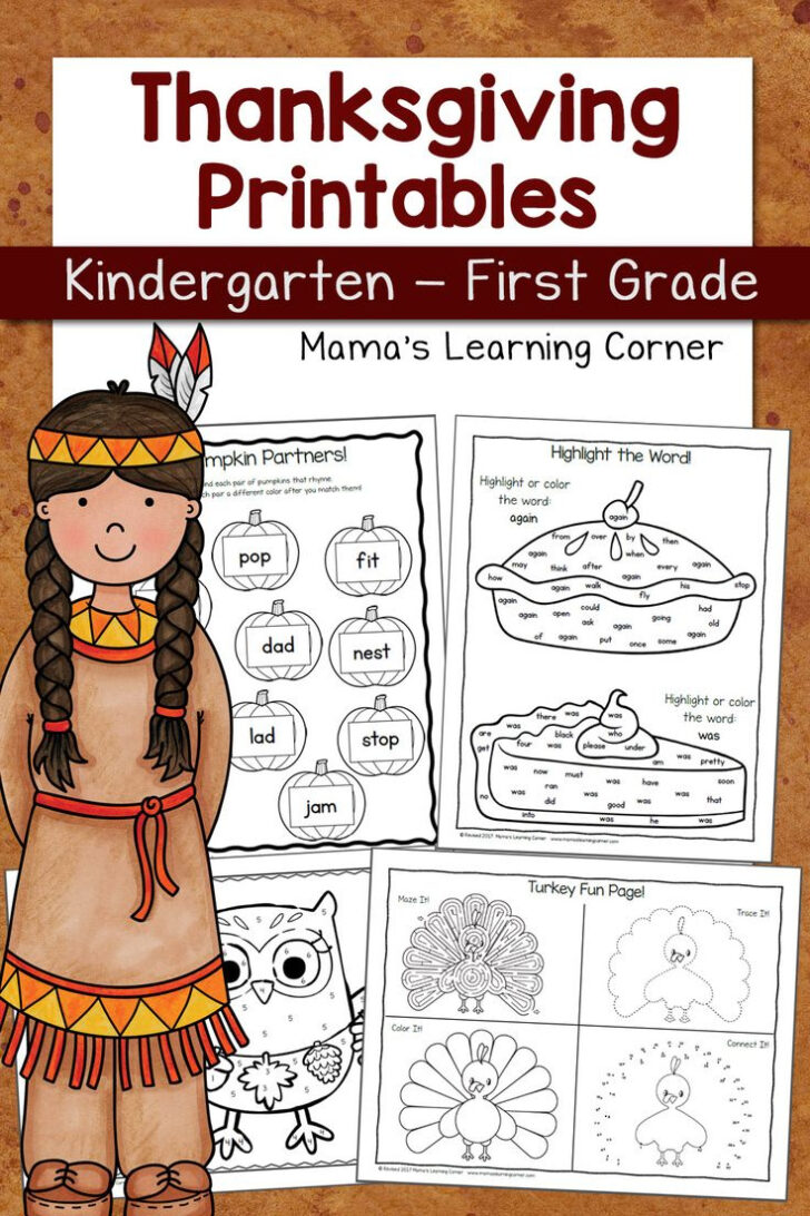 First Grade Thanksgiving Worksheets