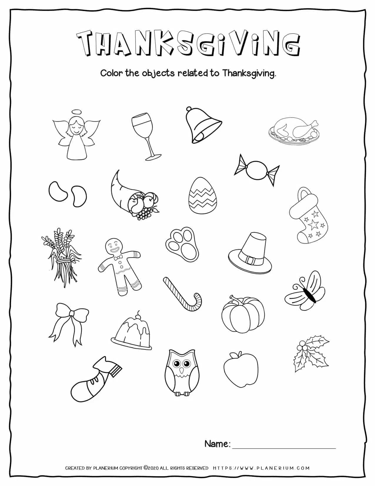 Thanksgiving Worksheets - Related Objects | Free Printables intended for Thanksgiving Crafts And Worksheets