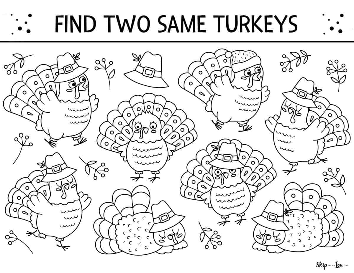 Thanksgiving Worksheets | Skip To My Lou for Thanksgiving Children&amp;amp;#039;s Worksheets