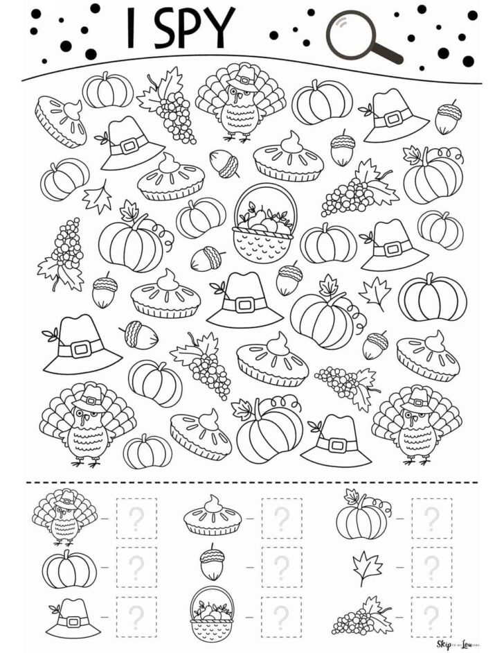 Printable Worksheets For Thanksgiving