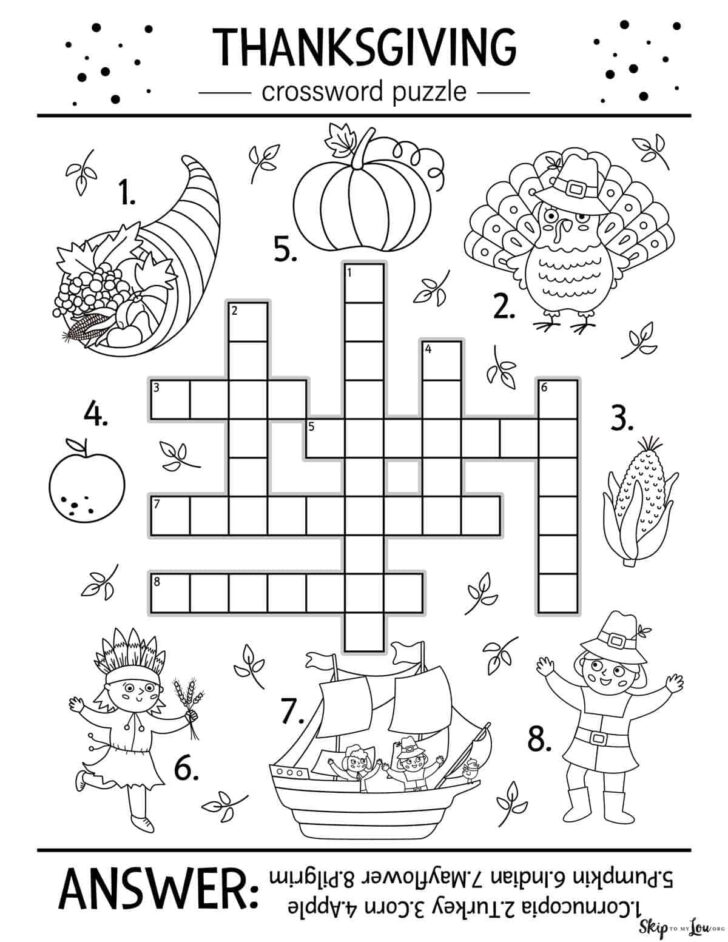 Printable Thanksgiving Worksheets For Kindergarten