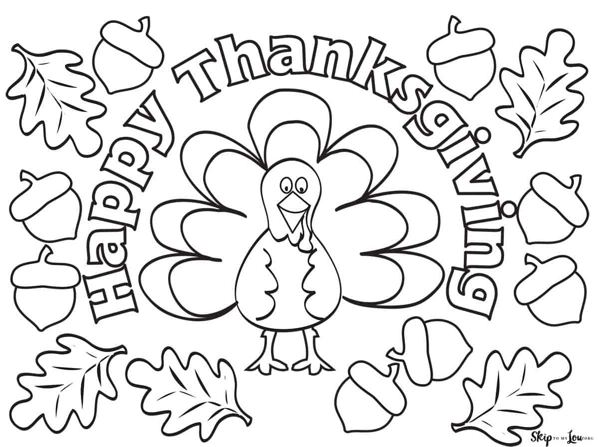 The Cutest Free Turkey Coloring Pages | Skip To My Lou for Coloring Pages For Thanksgiving Printable