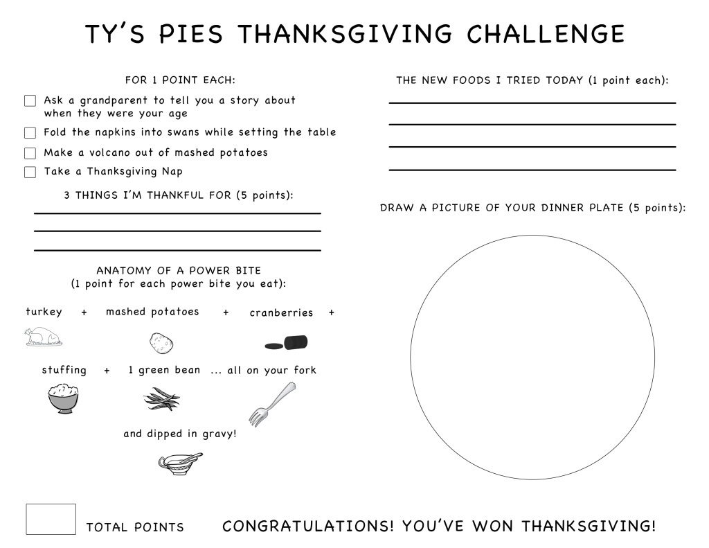 Ty&amp;#039;S Thanksgiving Challenge in Thanksgiving Challenge Worksheet Answers