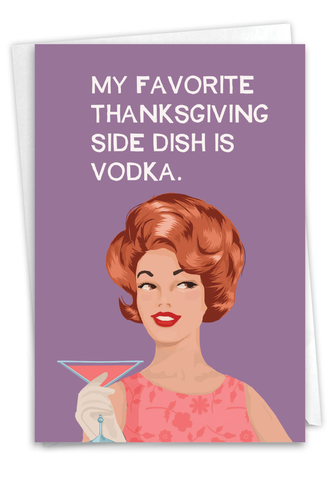 Vodka Side Dish: Funny Thanksgiving Greeting Card regarding Blunt Cards Thanksgiving