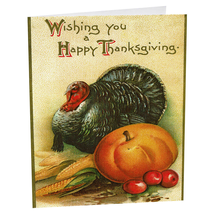 Wishing You A Happy Thanksgiving Set/5 Greeting Cardsryan regarding Vintage Thanksgiving Day Cards