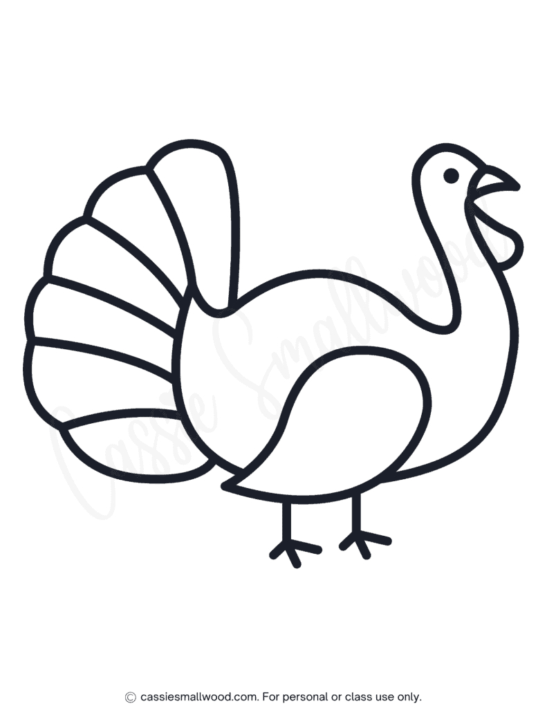 31 Cutest Turkey Templates - Cassie Smallwood in Turkey Stencil Printable Free
