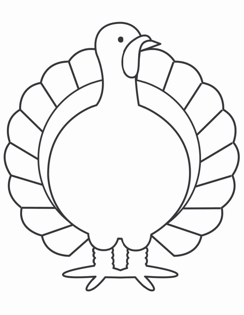 4 Free Turkey Template Printables in Free Printable Turkey Outline