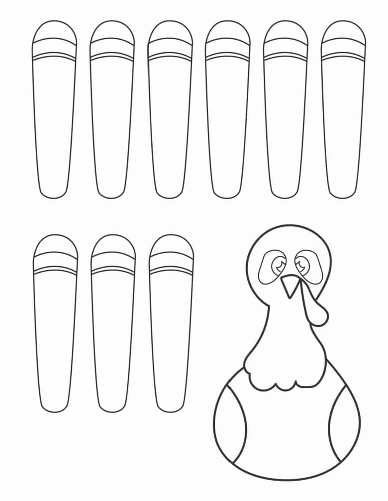 4 Free Turkey Template Printables in Turkey Body Printable Template