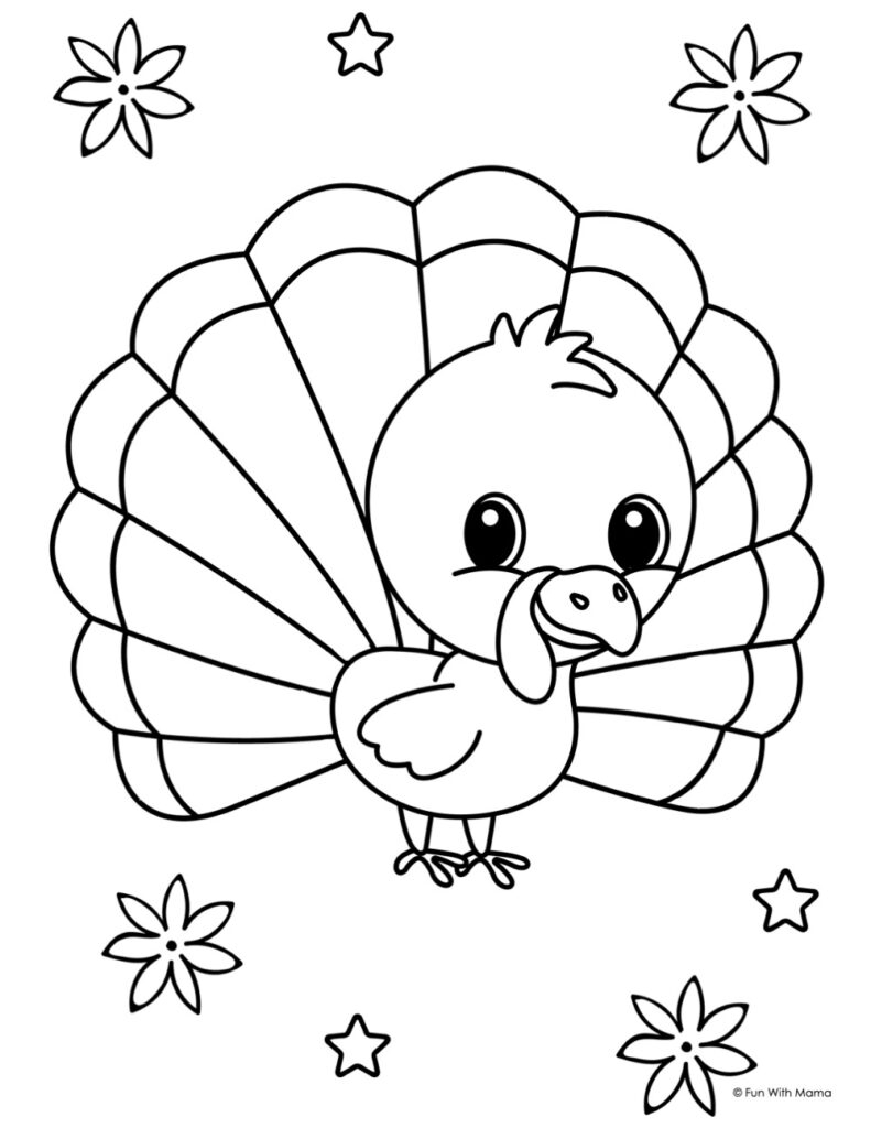 6 Free Turkey Coloring Pages - Fun With Mama regarding Turkey For Coloring Printable
