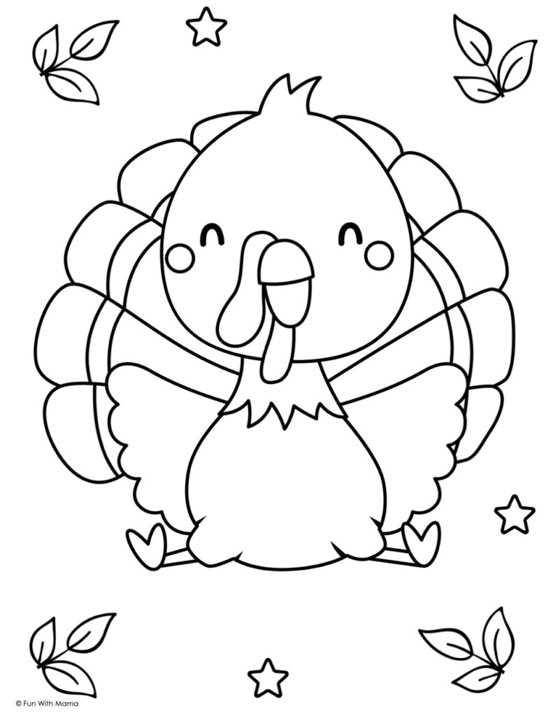 6 Free Turkey Coloring Pages - Fun With Mama throughout Free Printable Turkey Coloring Pages For Kids