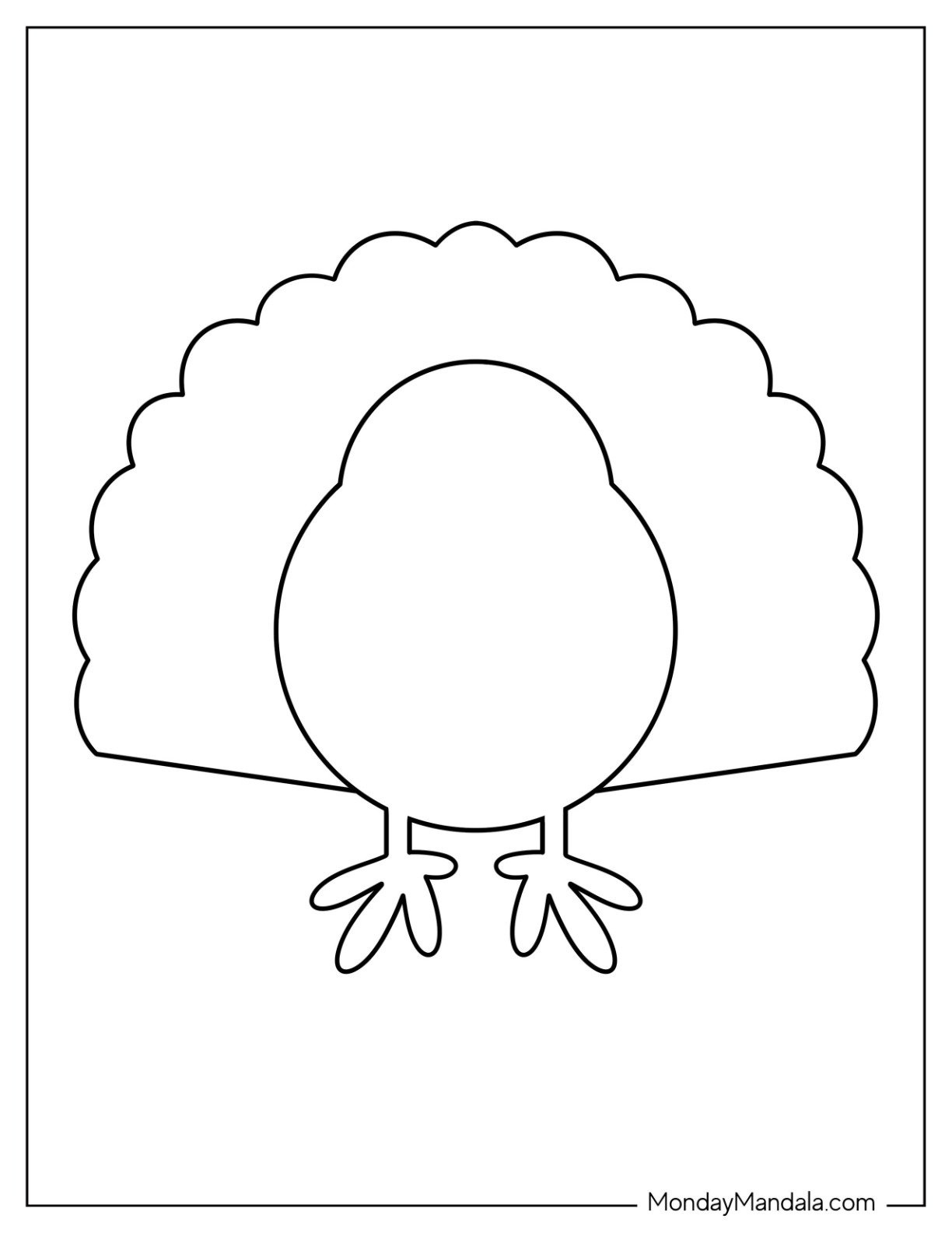 62 Turkey Templates (Free Pdf Printables) throughout Simple Turkey Printable
