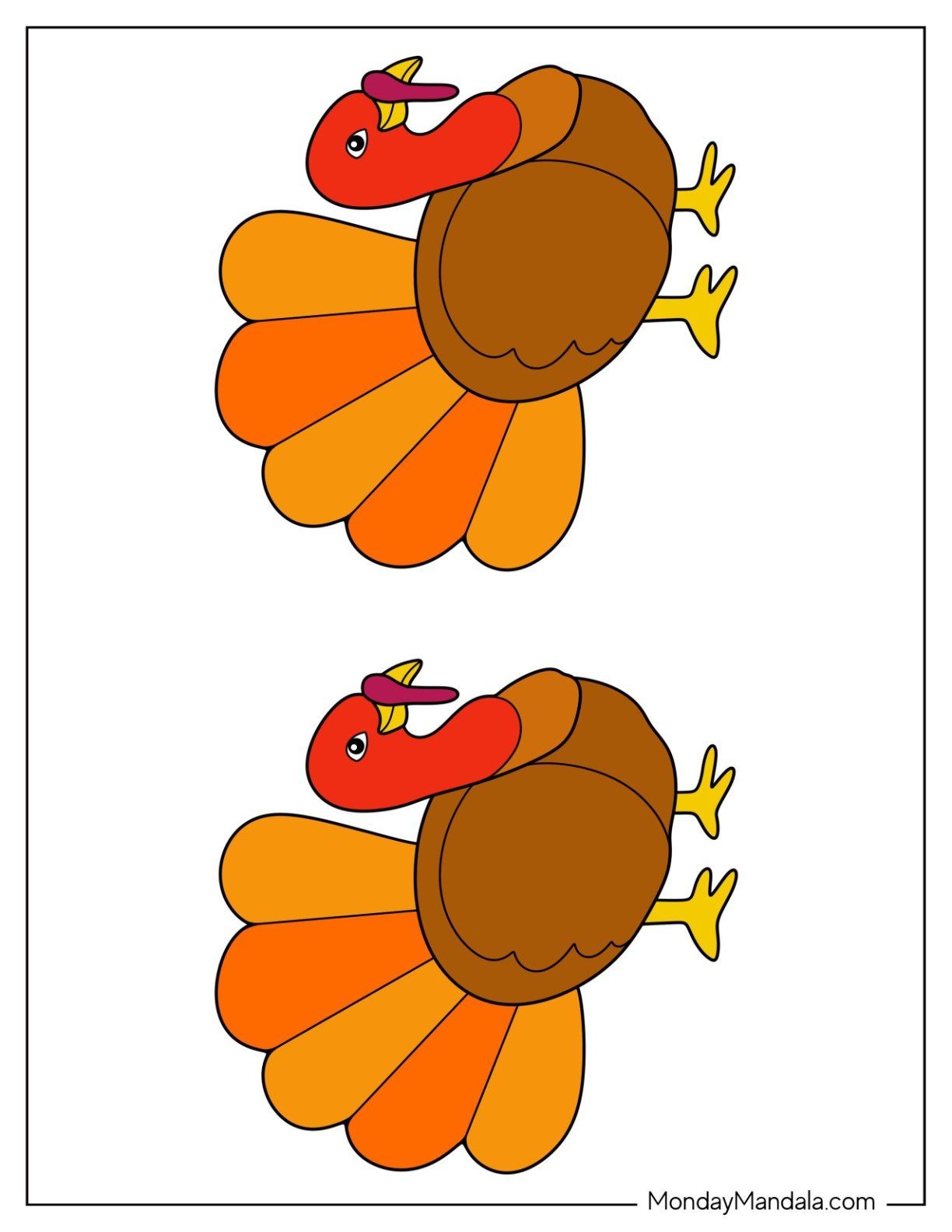 62 Turkey Templates (Free Pdf Printables) with Printable Colored Turkey