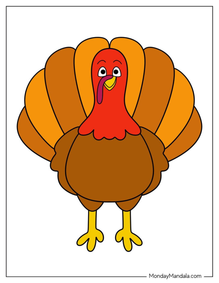Cartoon Turkey Printable Cartoon Turkey Printable