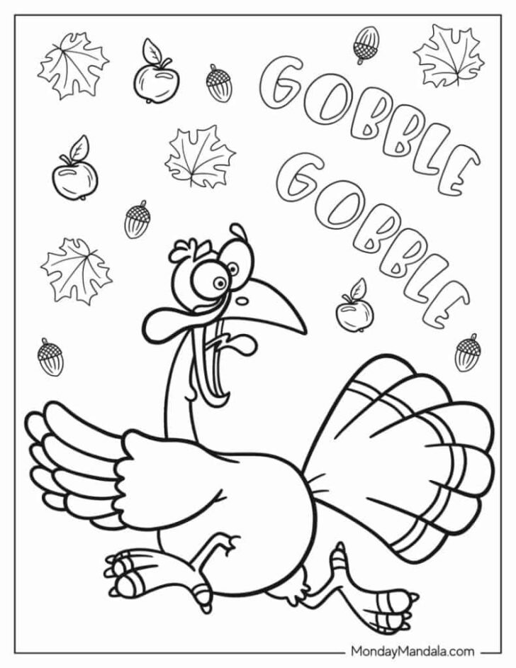 Free Thanksgiving Turkey Coloring Pages Printables