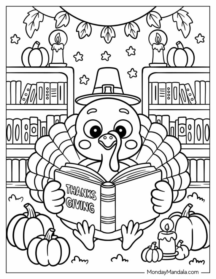 Cute Printable Turkey Coloring Pages