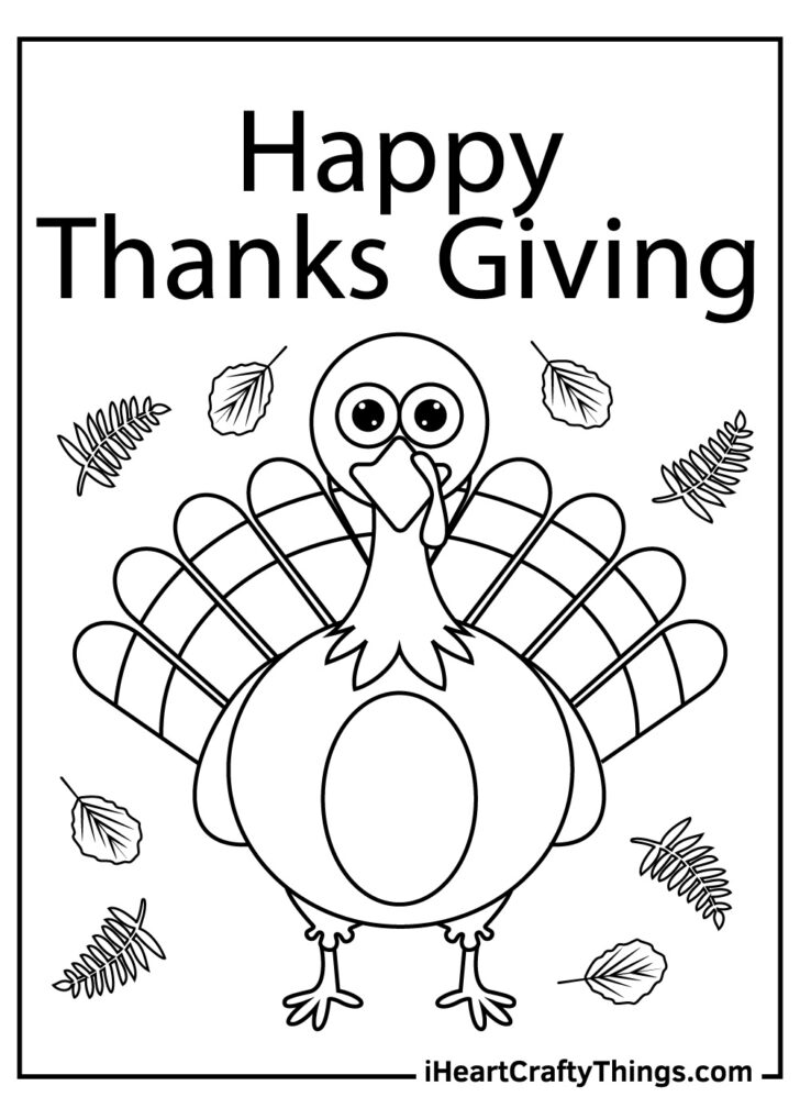 Turkey Coloring Sheet Free Printable