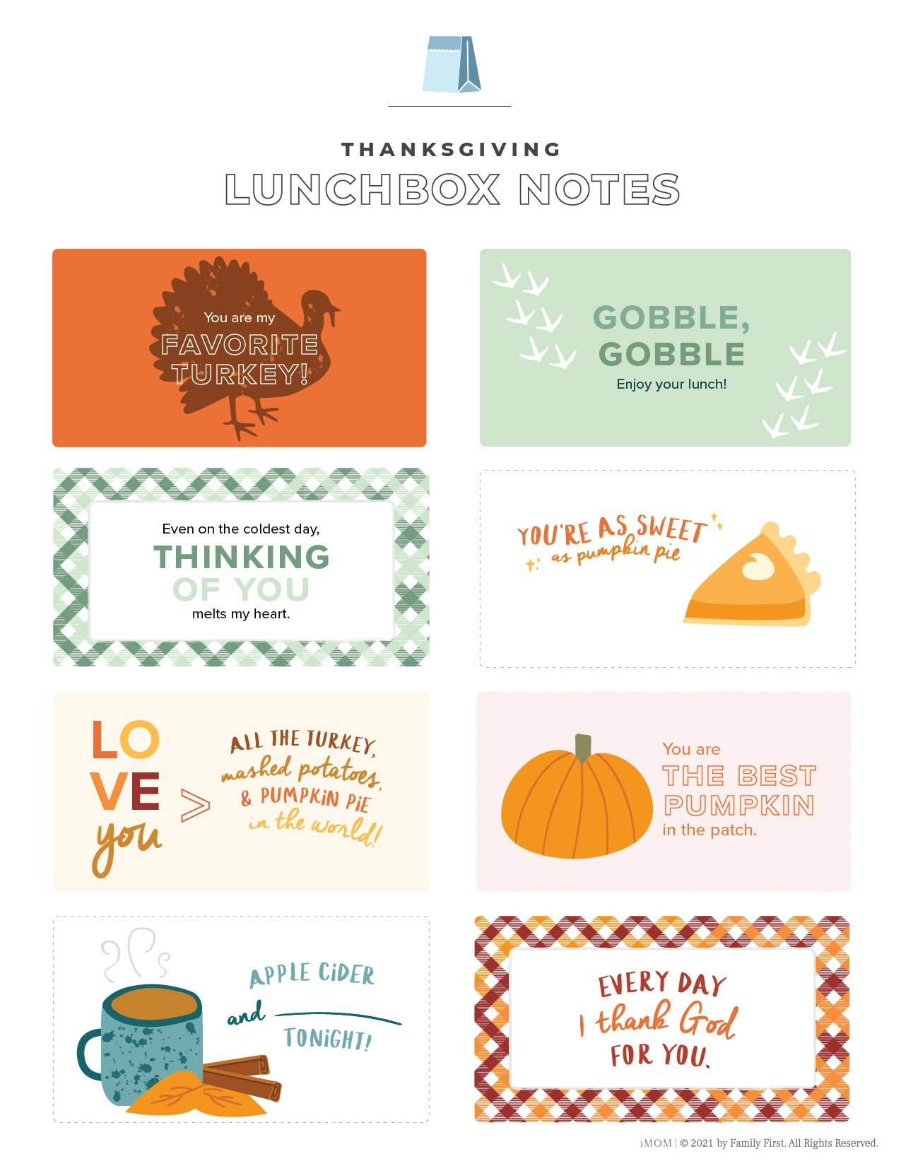 8 Printable Thanksgiving Lunchbox Notes - Imom throughout Turkey Printable Coupons