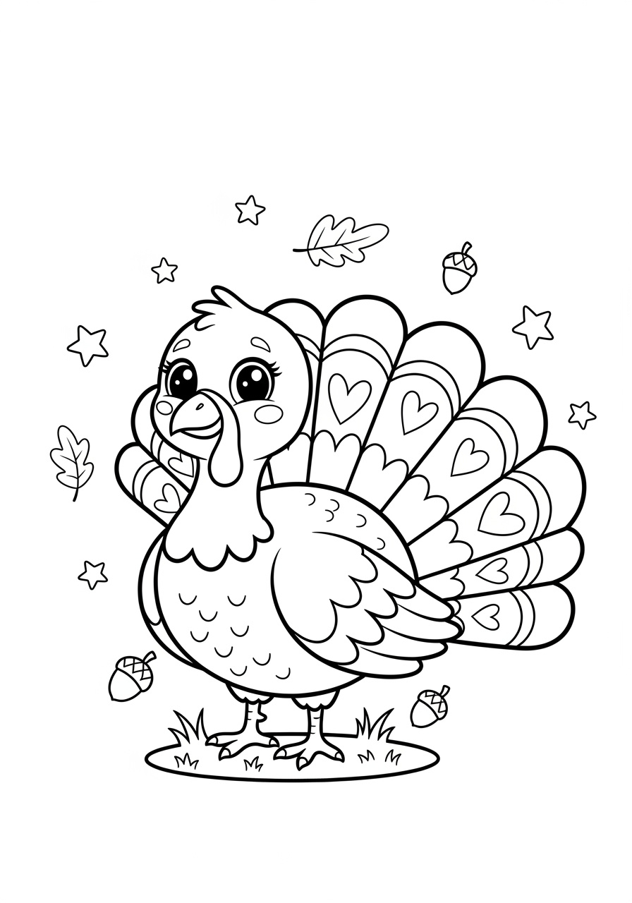 90 Turkey Coloring Pages - Free Printable Pdfs pertaining to Printable Cartoon Turkey Pictures