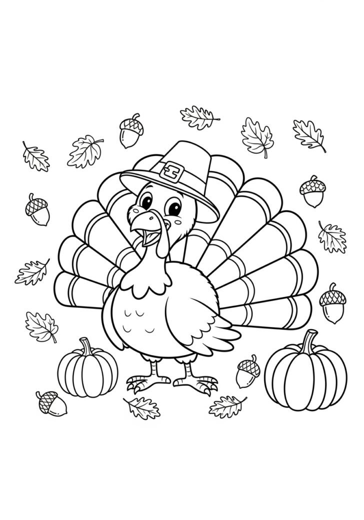 Printable Turkey Coloring Pages