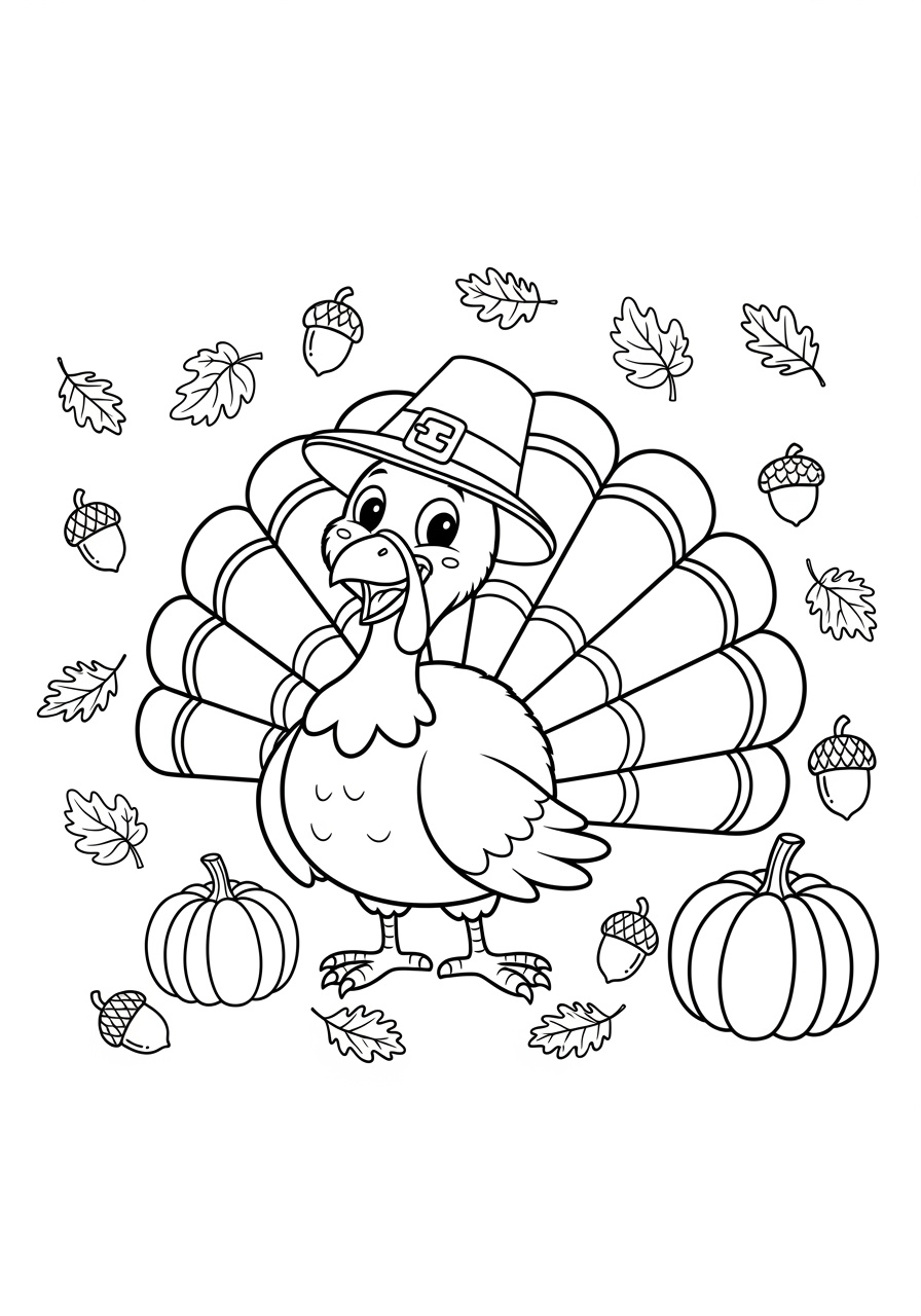 90 Turkey Coloring Pages - Free Printable Pdfs regarding Printable Turkey Coloring Pages