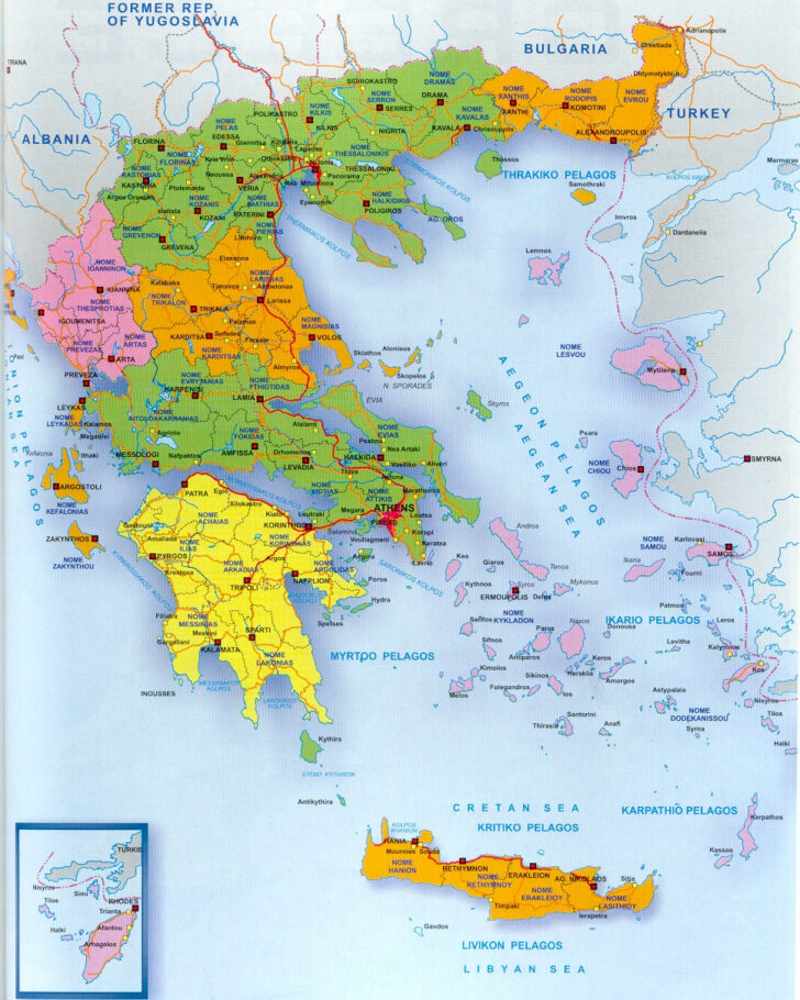 Printable Map of Greece And Turkey Printable Map of Greece And Turkey