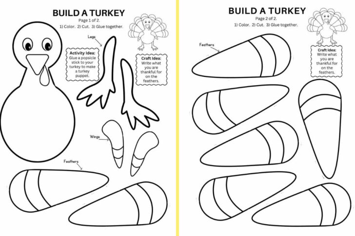 Turkey Cut Out Craft Printable
