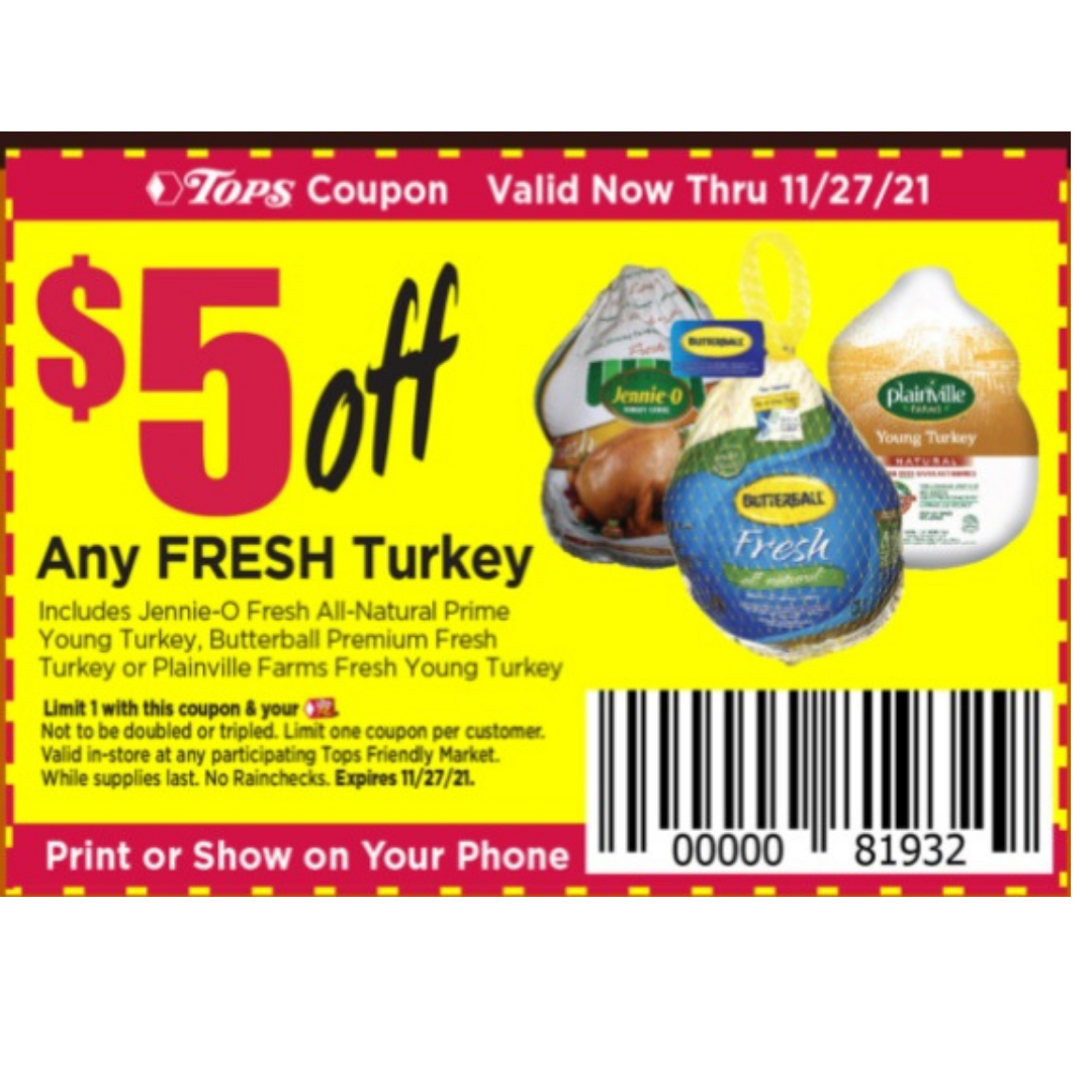 Category: Tops Markets inside Free Butterball Turkey Coupons Printable