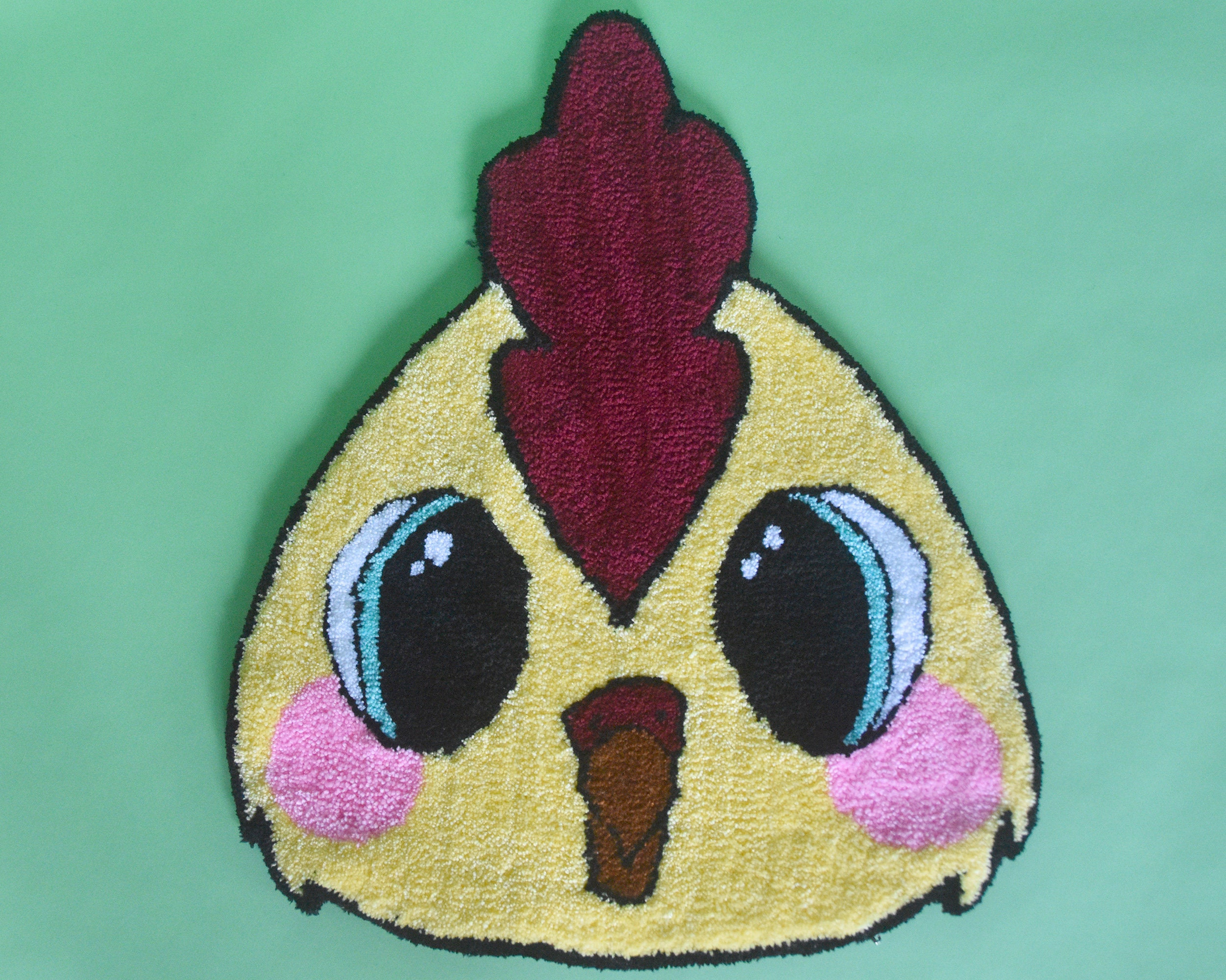 Chicken Tufted Rug - Etsy with regard to Pikachu Turkey Disguise Printable Informational