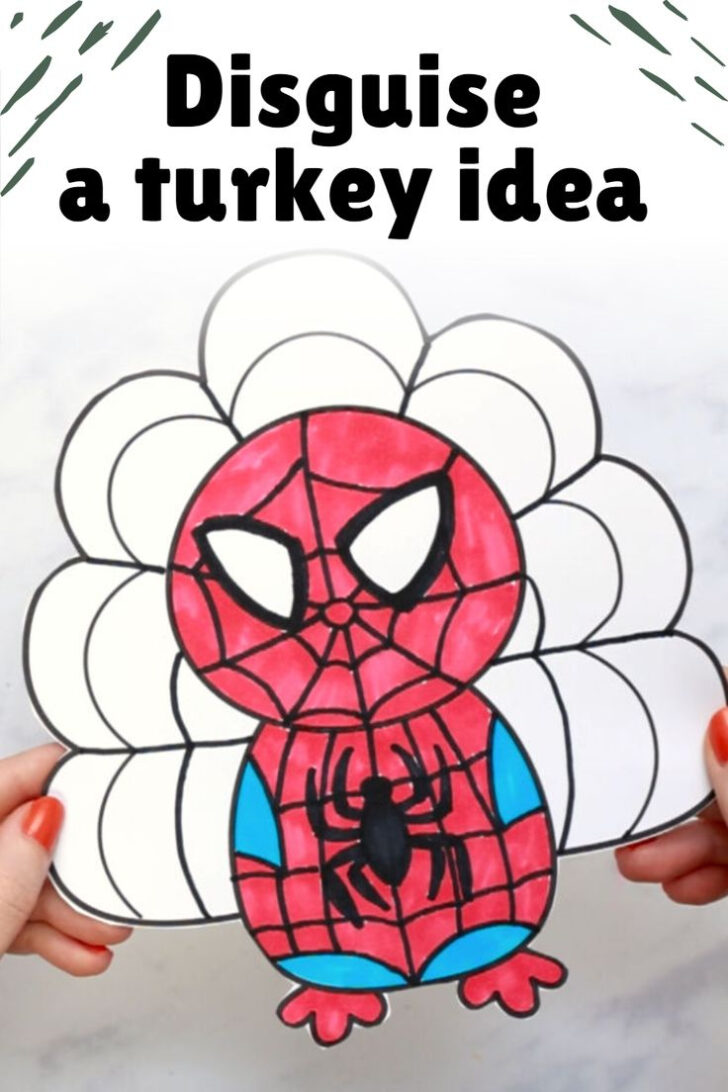 Disguise a Turkey Spiderman Printable
