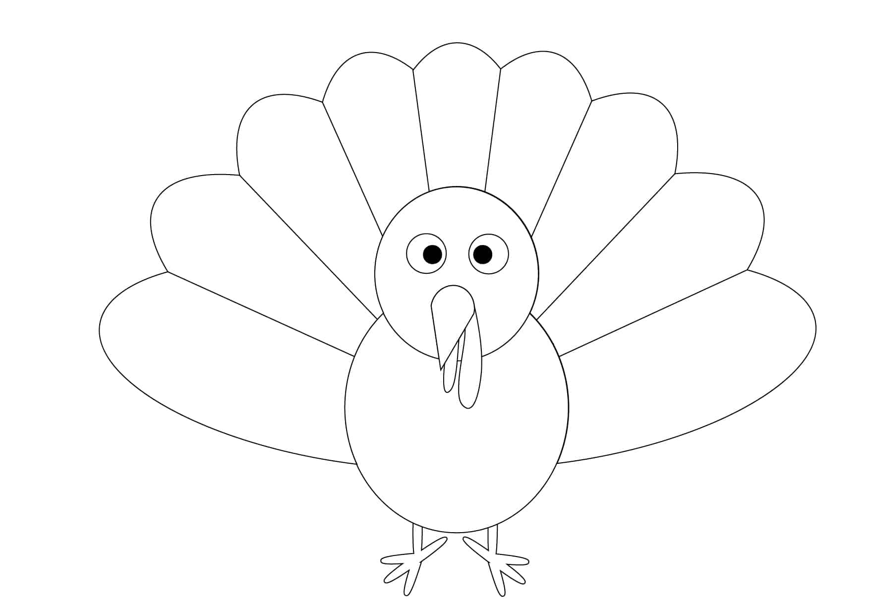 Crazy Turkey Art With Printable Turkey Template - Emma Owl pertaining to Printable Picture of a Turkey