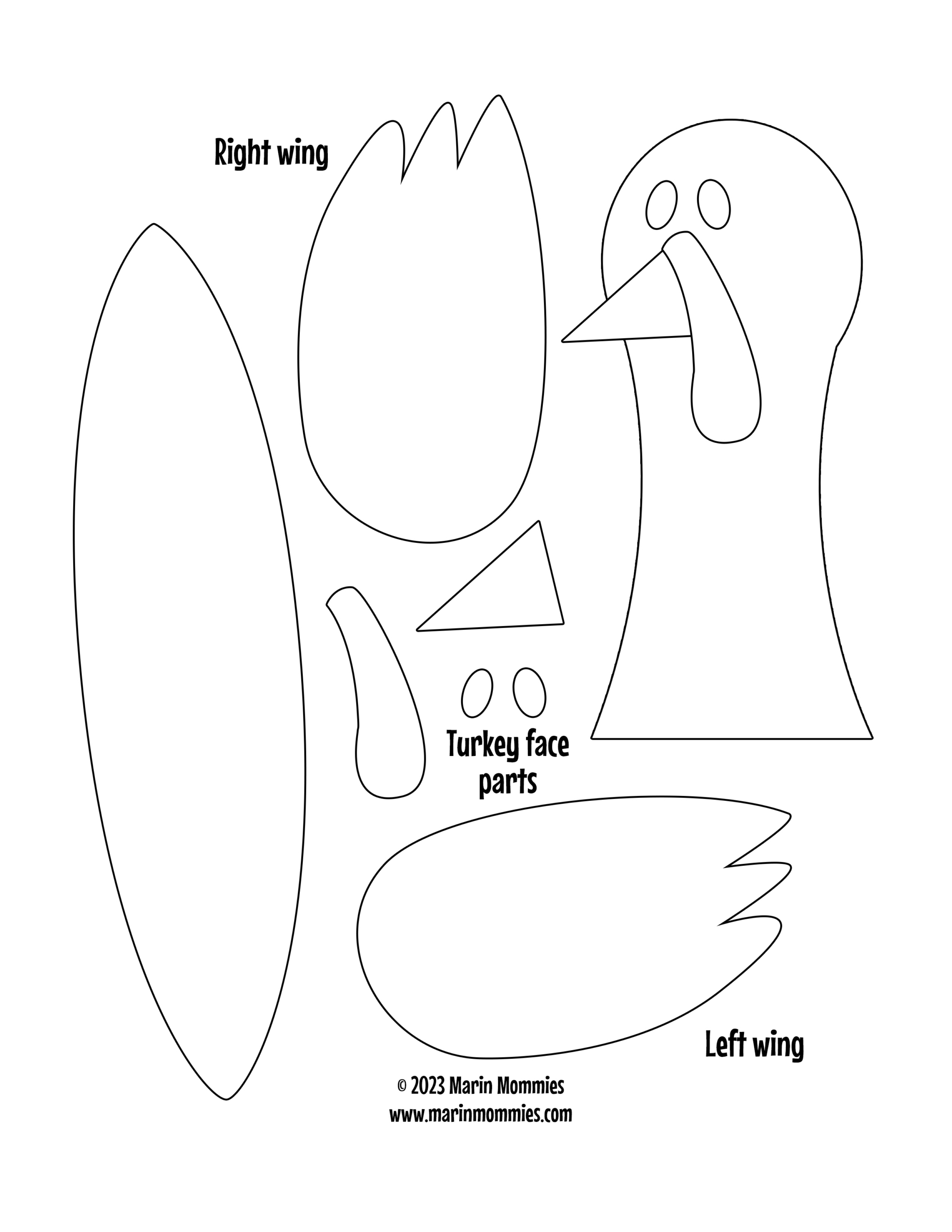 Create A Cute Pumpkin Turkey Centerpiece For Thanksgiving | Marin inside Turkey Head Outline Printable