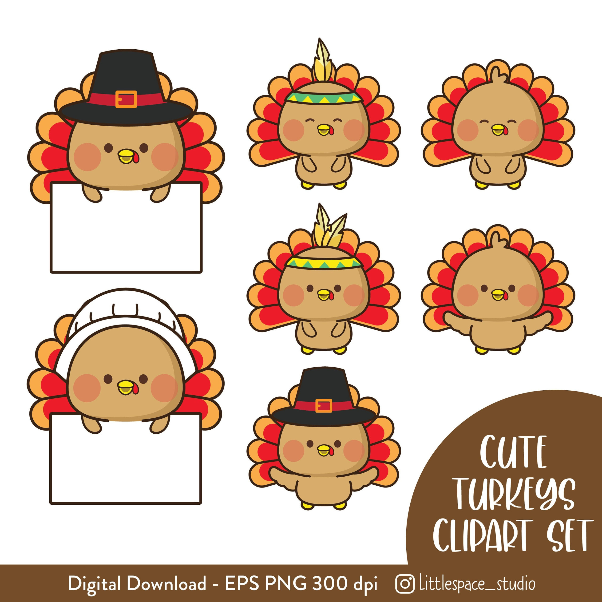 Cute Thanksgiving Clipart, Thanksgiving Clipart, Turkey Clipart throughout Printable Cute Turkey Clipart