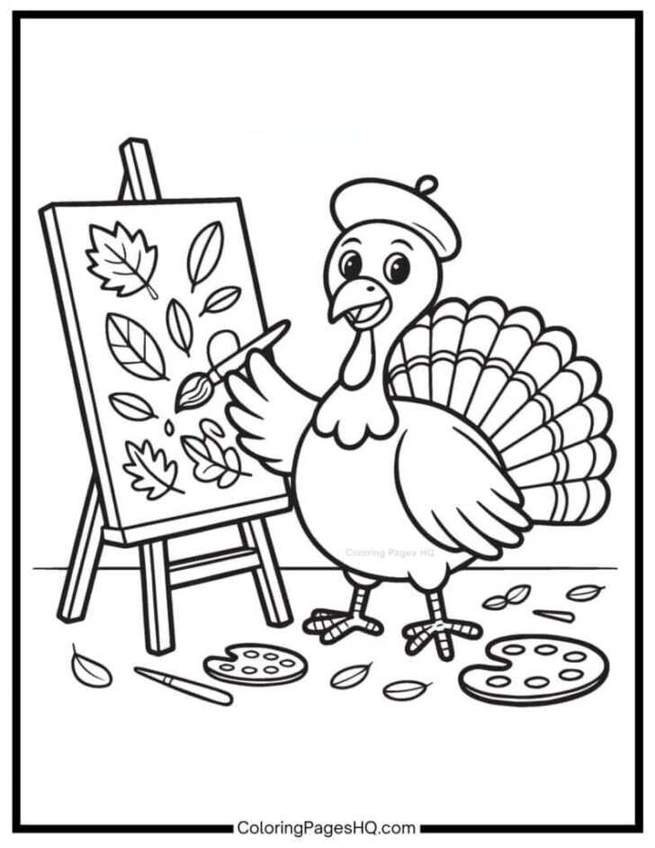 Free Printable Coloring Pages Thanksgiving Turkey