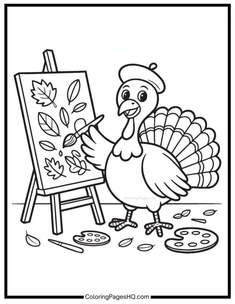 Cute Thanksgiving Turkey Coloring Pages (Free Pdf Printables in Free Printable Coloring Pages Thanksgiving Turkey