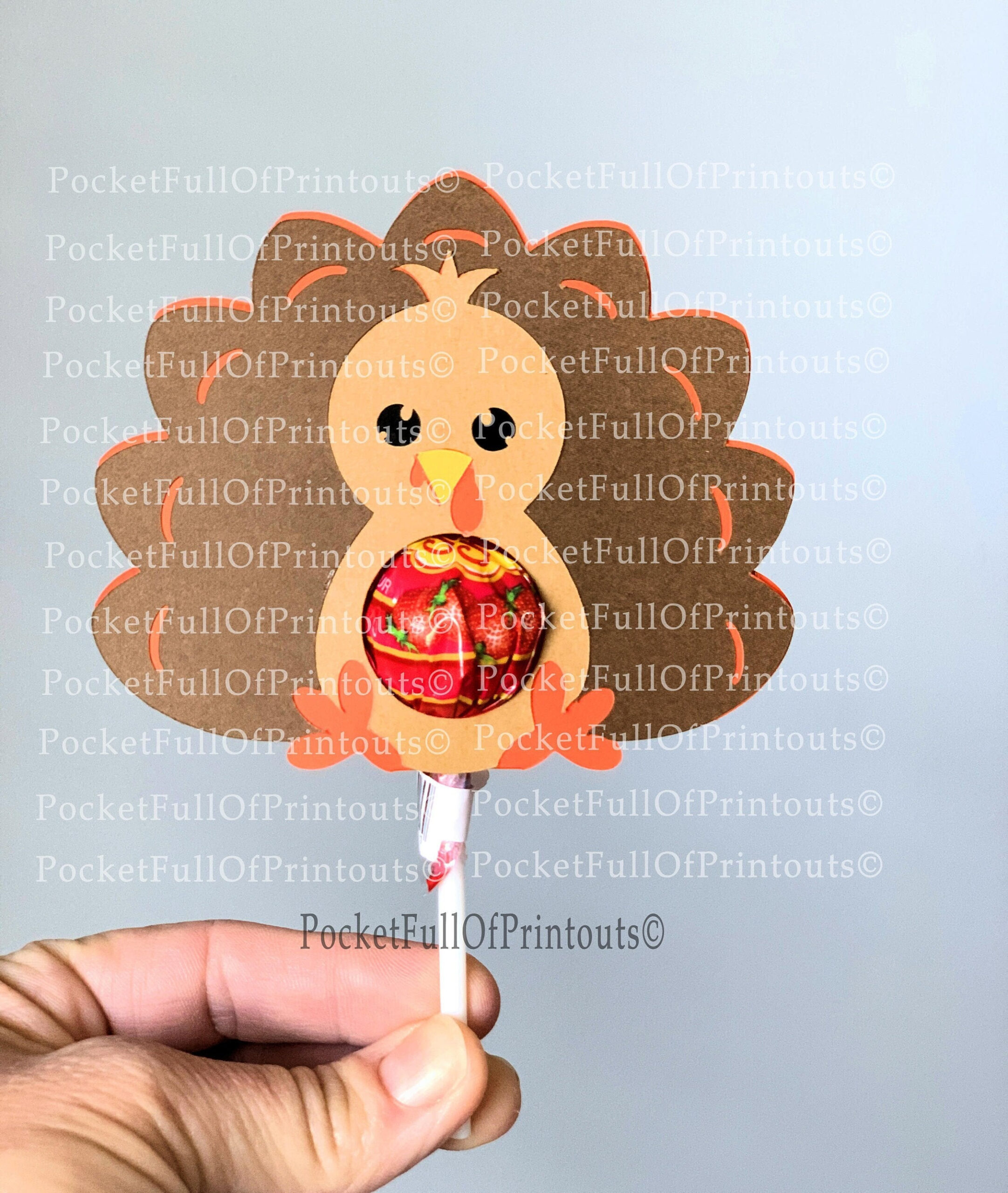 Digital Svg Template - Turkey Thanksgiving Lollipop Holder - Cricut Joy Compatible inside Free Printable Turkey Lollipop Holder Template
