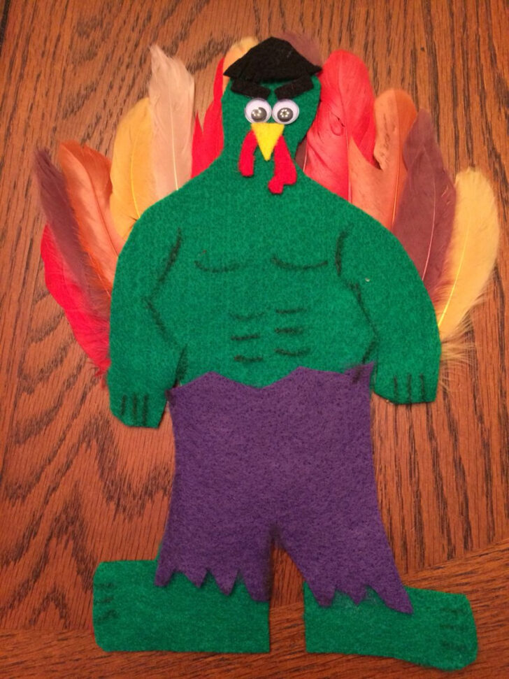 Hulk Turkey Disguise Printable