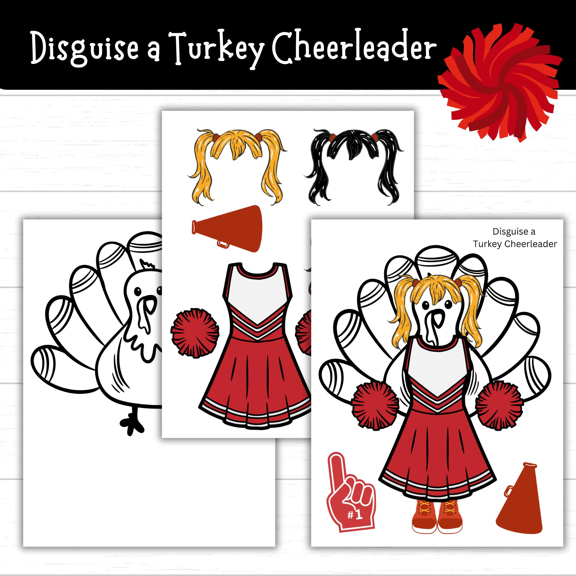 Disguise A Turkey Cheerleader, Cheerleader Turkey, Turkey In regarding Cheerleader Turkey Disguise Printable