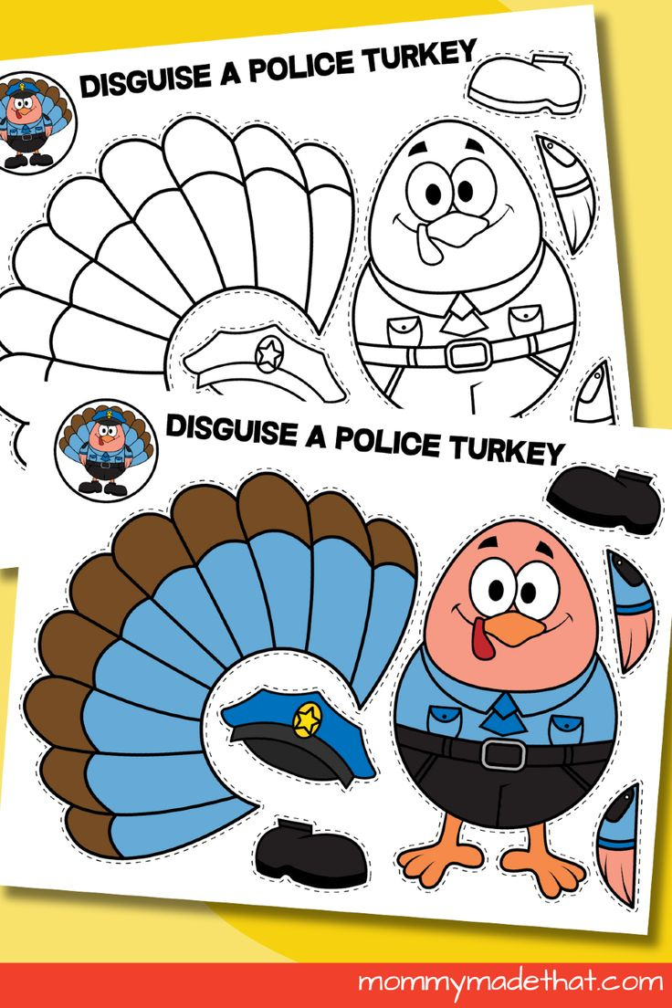 Disguise A Turkey Craft – Free Printable Template For Kids throughout Disguise Template Printable Police Turkey Disguise
