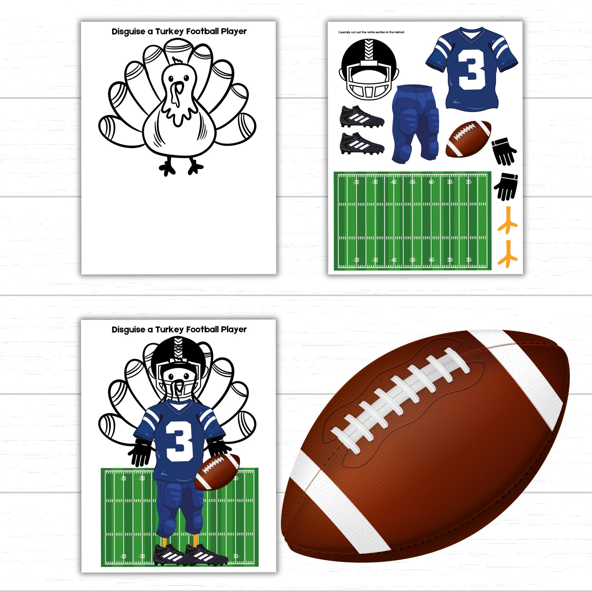 Disguise A Turkey Football Player, Turkey In Disguise Football for Printable Football Disguise a Turkey Football Player Template