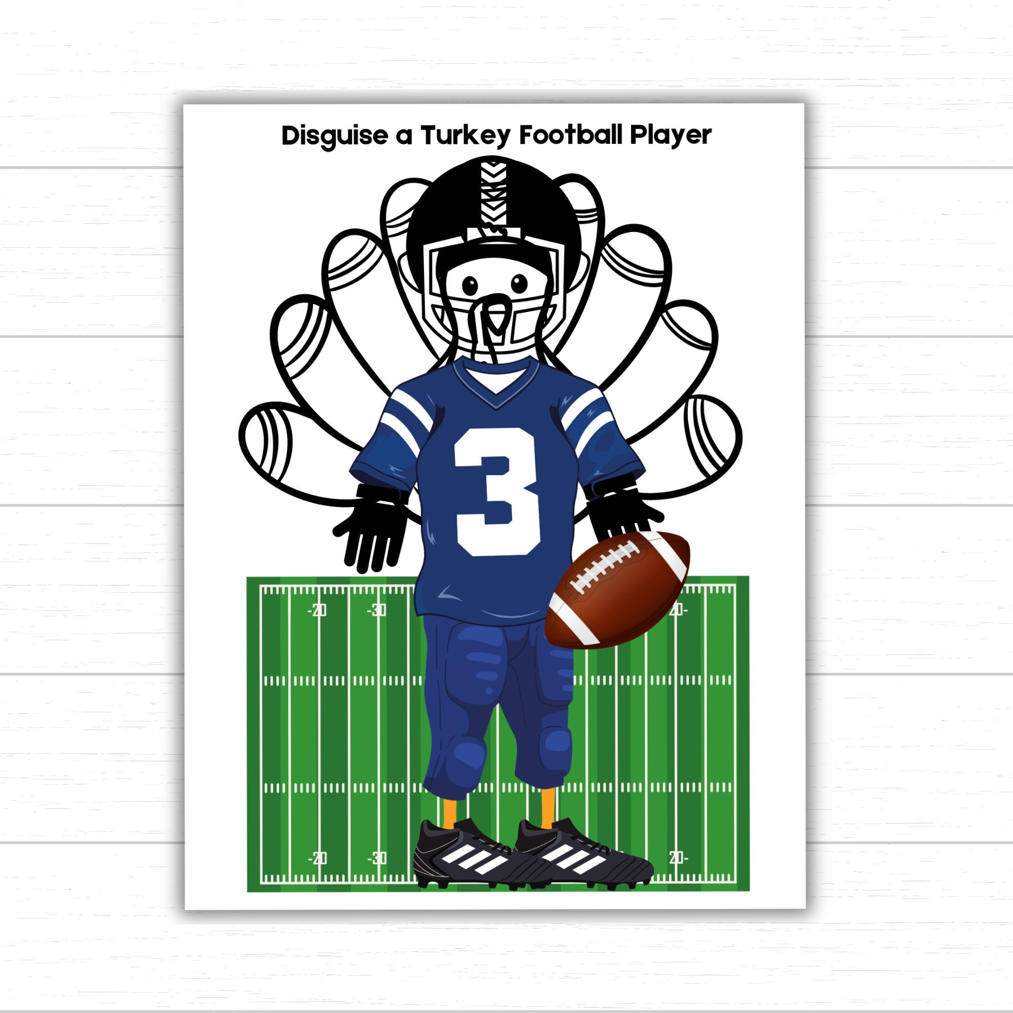 Disguise A Turkey Football Player, Turkey In Disguise Football regarding Disguise A Turkey As A Football Player