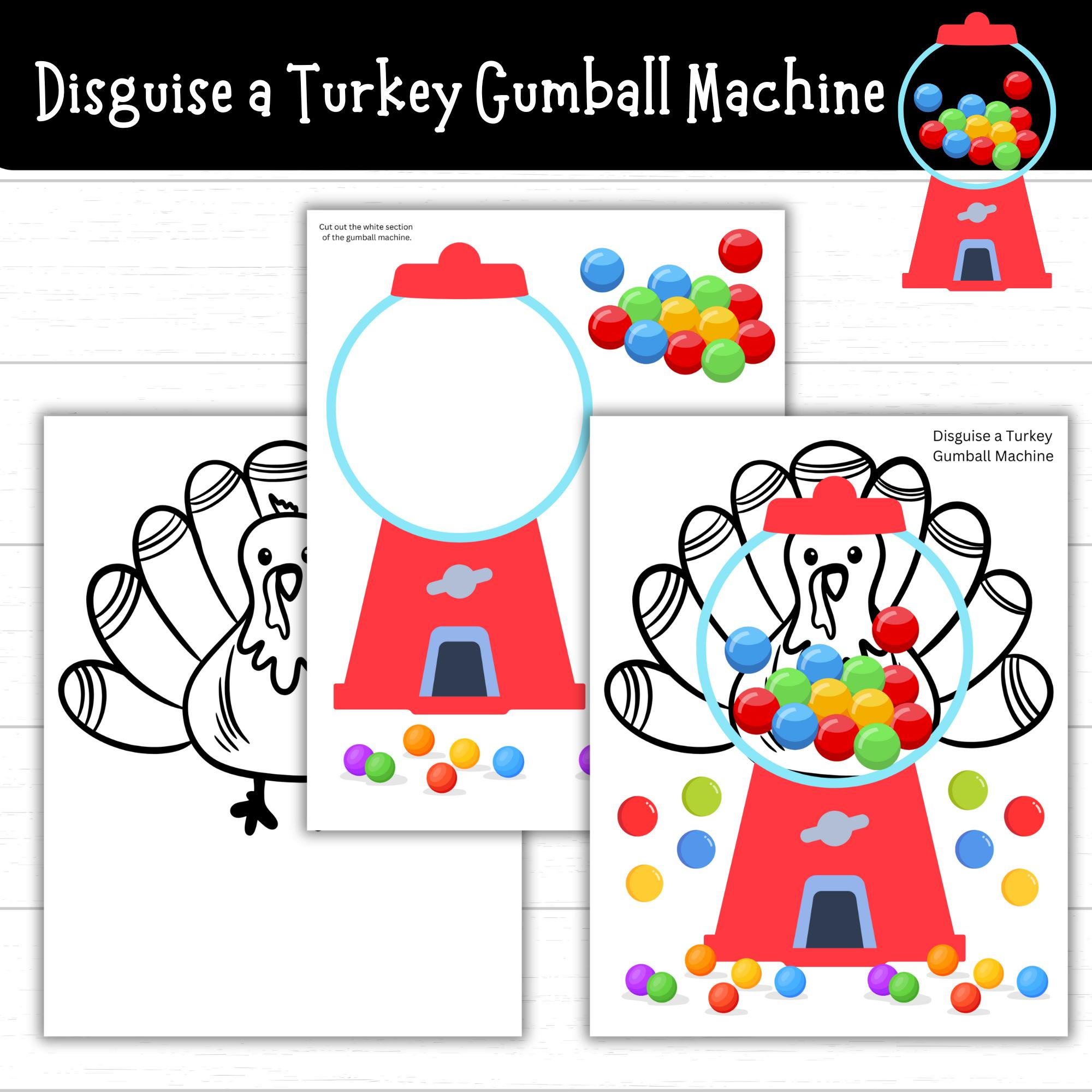 Disguise A Turkey Gumball Machine, Gumball Machine Turkey, Turkey throughout Turkey In Disguise Gumball Machine