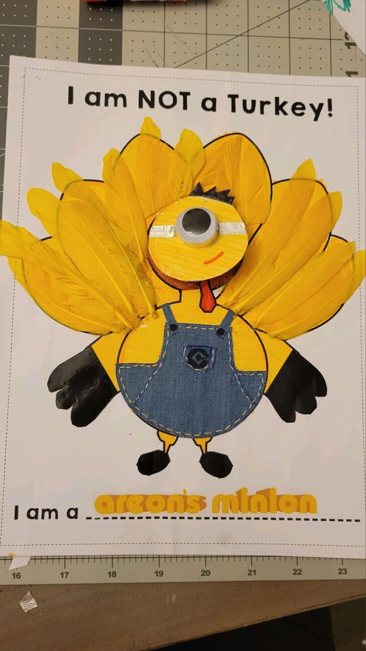 Minion Turkey Disguise Printable