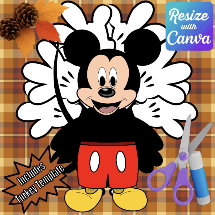 Printable Minnie Mouse Turkey Disguise Printable Minnie Mouse Turkey Disguise