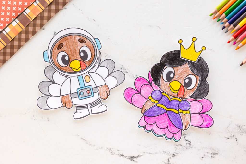 Turkey in Disguise Printable Outfits Printable Thanksgiving 2025