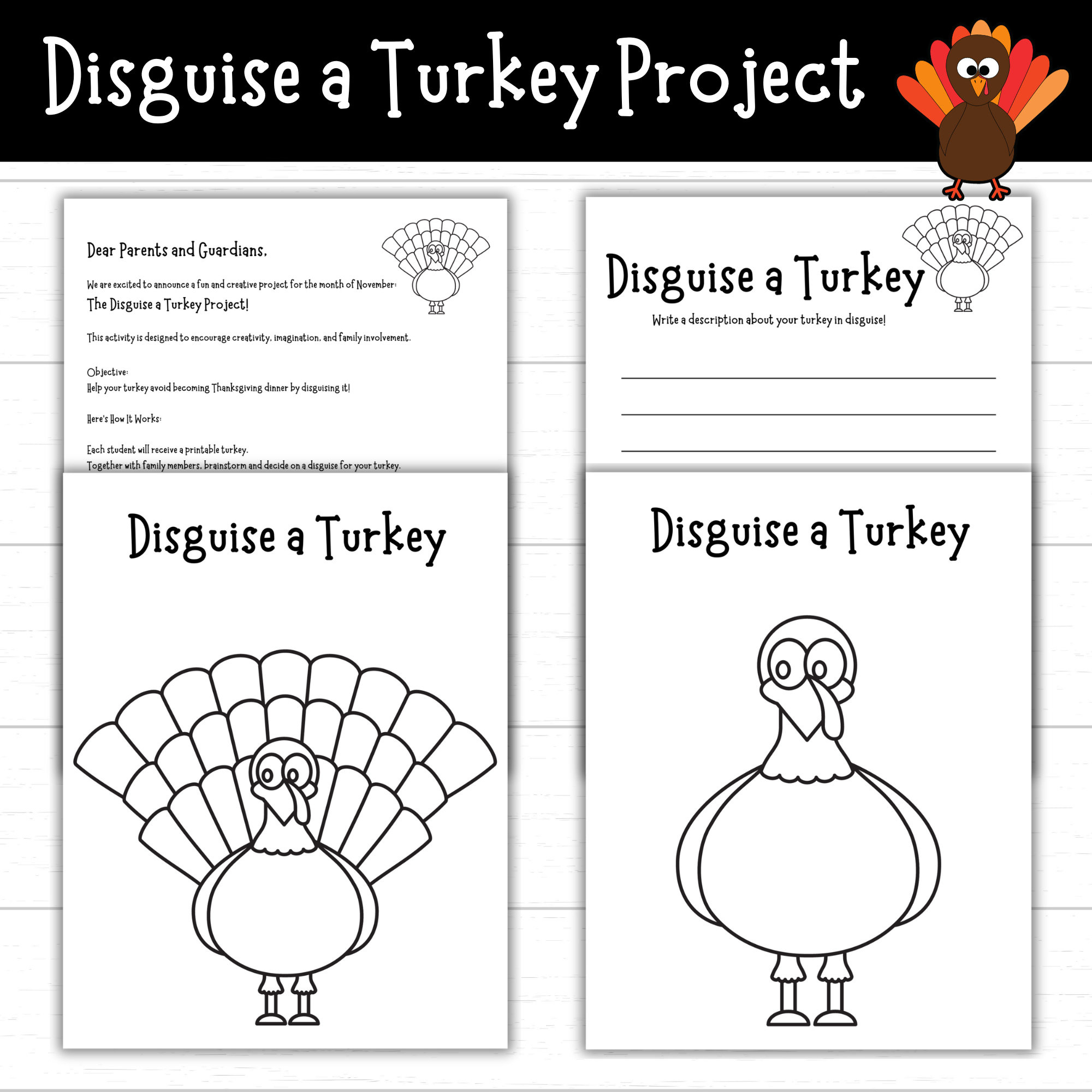 Disguise A Turkey Project, Turkey In Disguise, Printable Disguise pertaining to Turkey Disguise Printable Template