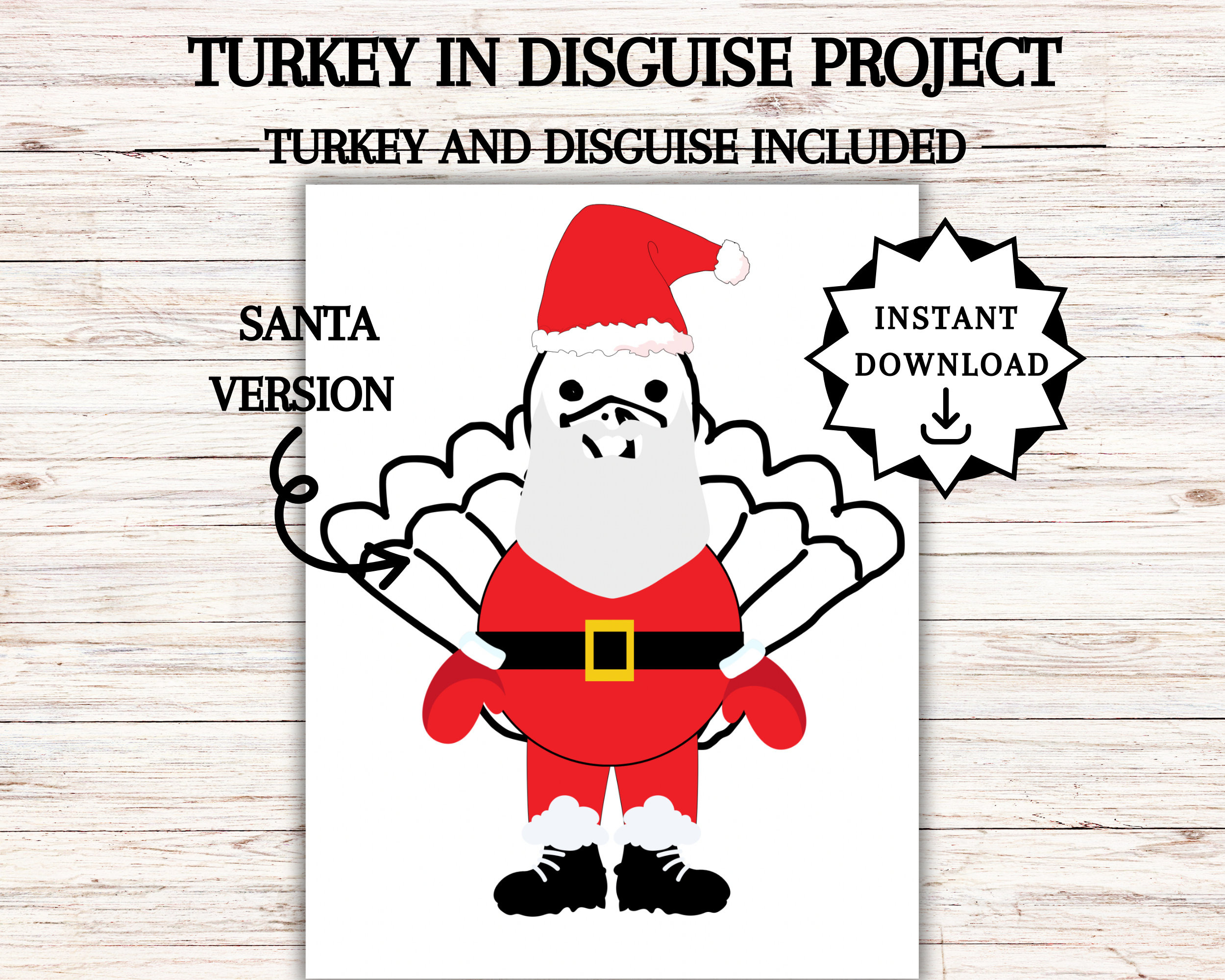 Disguise A Turkey, Turkey In Disguise Printable, Thanksgiving inside Disguise A Turkey Santa Printable